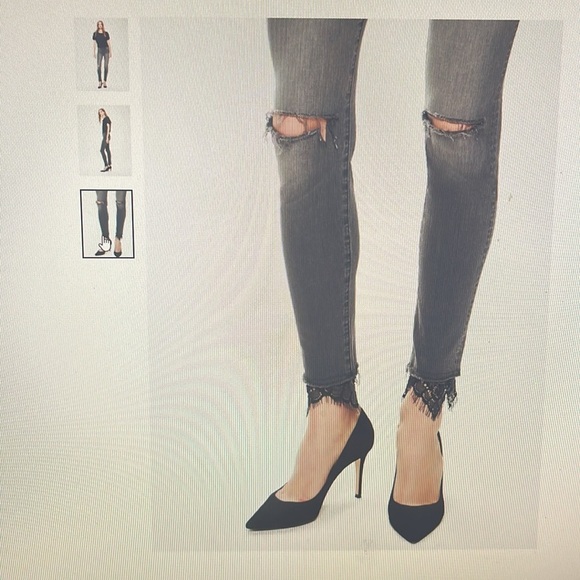 Mother denim- high waisted looker dagger ankle gray- a lacey saloon size 31 - Picture 3 of 12